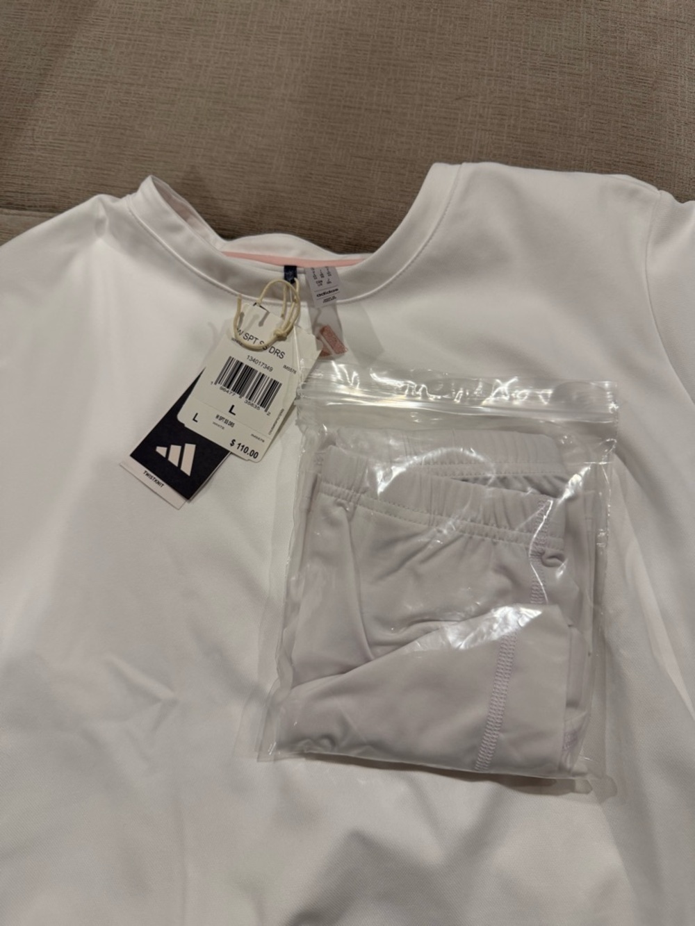 adidas White Dress with Pink Side Panels - Picture 3 of 4